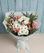 Букет цветов из:  Розы, Лизиантусы и Хризантемы в Шебалино