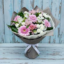 Букет цветов из:  Герберы, Альстромерии и Хризантемы в Шебалино