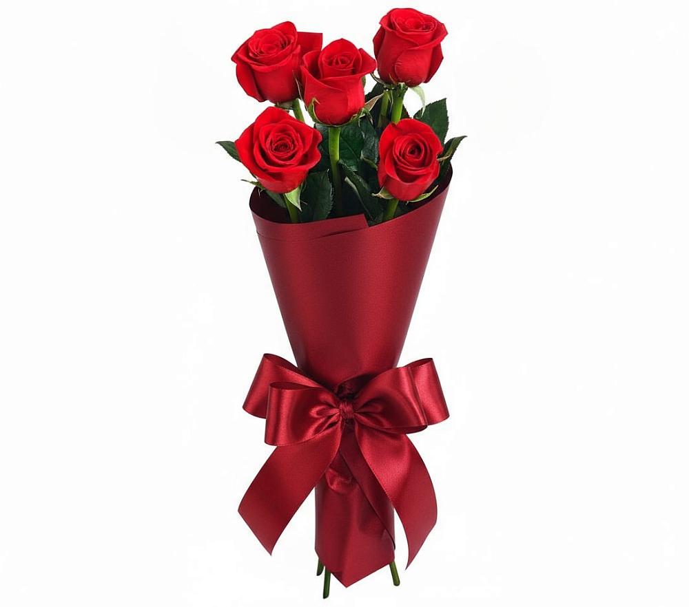 Букет 5 Красных роз Эдлесс Лав в Шебалино