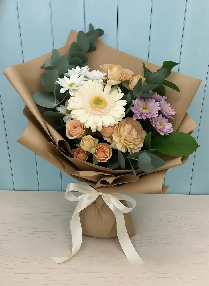 Букет цветов из: Герберы и Хризантемы в Шебалино