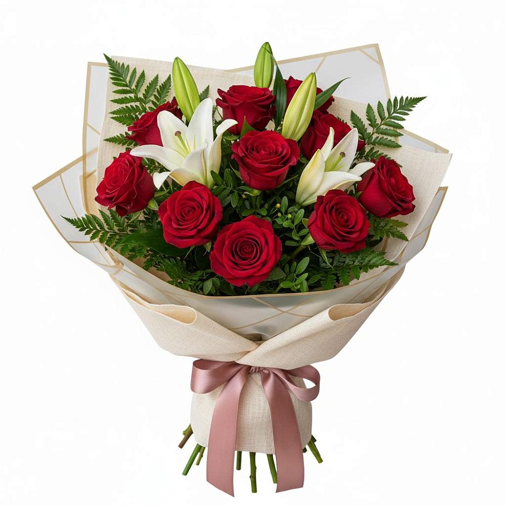 Букет цветов из: Лилии и Розы в Шебалино