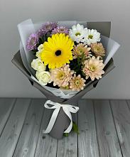 Букет цветов из:  Розы, Герберы и Хризантемы в Шебалино