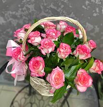 Цветочная композиция из Розы в корзине #REPLACE_PRED# Шебалино