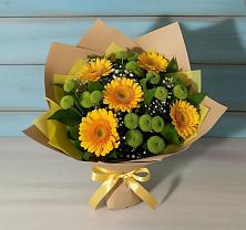 Букет цветов из:  Герберы и Хризантемы в Шебалино