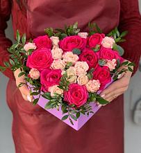 Цветочная композиция из Розы в коробке #REPLACE_PRED# Шебалино