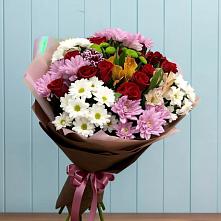 Букет цветов из:  Розы, Хризантемы и Альстромерии в Шебалино