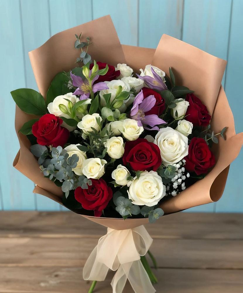 Букет цветов из: Розы и Альстромерии в Шебалино